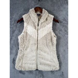 Patagonia Vest Womens XS Pelage Fleece Fur in Bleached Stone  Activewear Poly